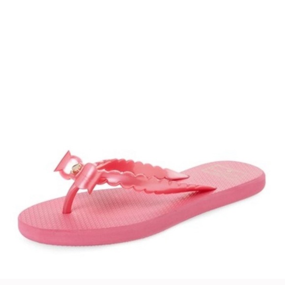 New Kate Spade pink flip flops with a bow - Picture 7 of 9